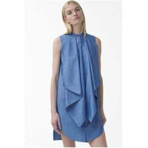 COS Organic Cotton Ruffled Denim Dress